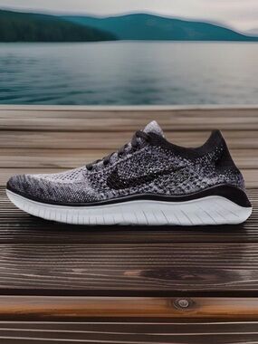 NEW Nike Free Rn Flyknit 2018 Womens Running Shoes Black 942839-101 6.5-9